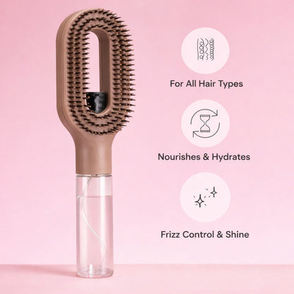2-in-1 spray hair brush