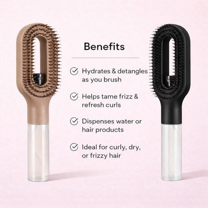 2-in-1 spray hair brush