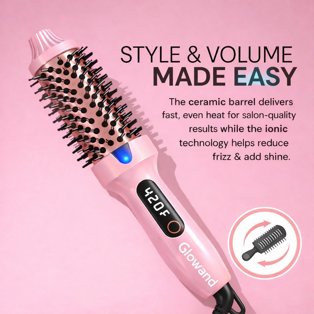 Blow dry brush-pink
