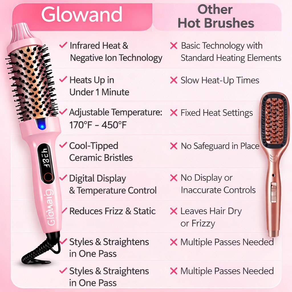 Blow dry brush-pink